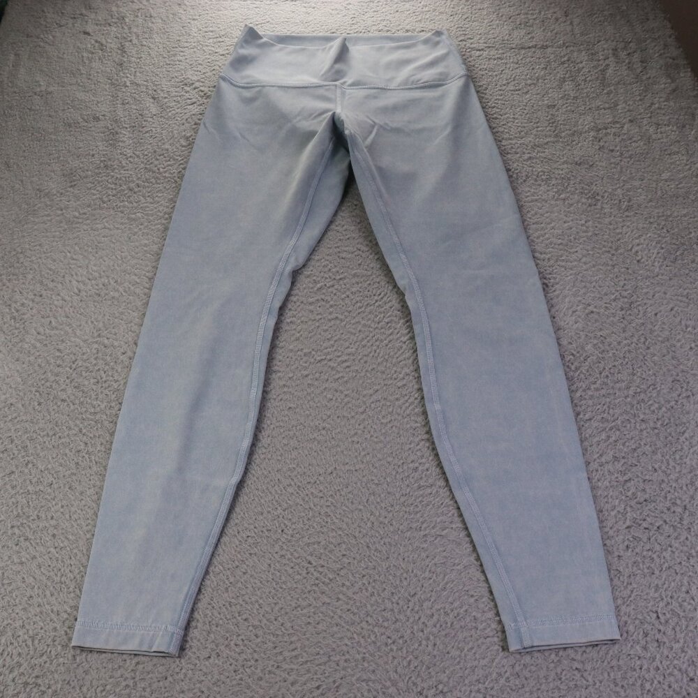 Lululemon Leggings Womens 8 Blue Athletic Pull On Pants Yoga Gym Workout
